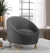 Load image into Gallery viewer, Serpentine Grey Velvet Chair
