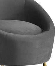 Load image into Gallery viewer, Serpentine Grey Velvet Chair
