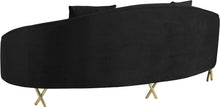 Load image into Gallery viewer, Serpentine Black Velvet Sofa

