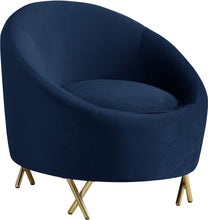 Load image into Gallery viewer, Serpentine Navy Velvet Chair image
