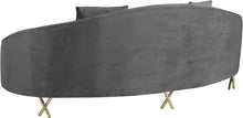 Load image into Gallery viewer, Serpentine Grey Velvet Sofa

