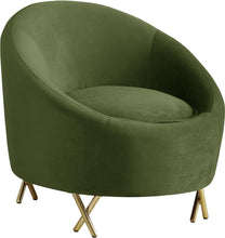Load image into Gallery viewer, Serpentine Olive Velvet Chair
