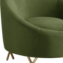 Load image into Gallery viewer, Serpentine Olive Velvet Chair
