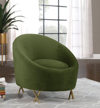 Load image into Gallery viewer, Serpentine Olive Velvet Chair
