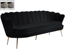 Load image into Gallery viewer, Gardenia Black Velvet Sofa image
