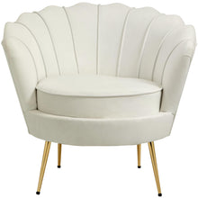 Load image into Gallery viewer, Gardenia Cream Velvet Chair
