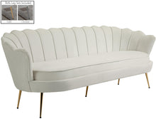 Load image into Gallery viewer, Gardenia Cream Velvet Sofa image
