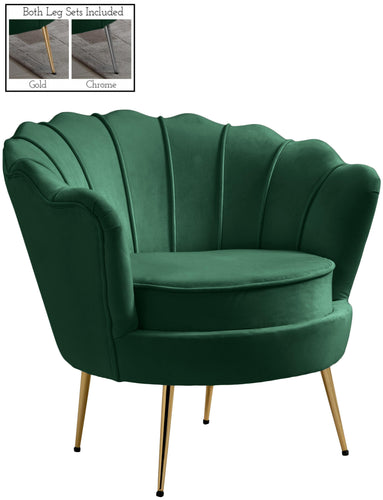 Gardenia Green Velvet Chair image