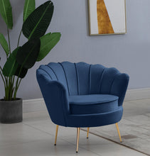 Load image into Gallery viewer, Gardenia Navy Velvet Chair
