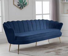 Load image into Gallery viewer, Gardenia Navy Velvet Sofa
