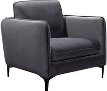 Load image into Gallery viewer, Poppy Grey Velvet Chair image
