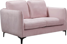 Load image into Gallery viewer, Poppy Pink Velvet Loveseat image
