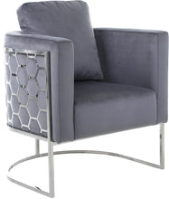 Load image into Gallery viewer, Casa Grey Velvet Chair image
