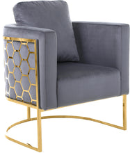 Load image into Gallery viewer, Casa Grey Velvet Chair
