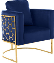 Load image into Gallery viewer, Casa Navy Velvet Chair
