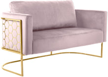 Load image into Gallery viewer, Casa Pink Velvet Loveseat image
