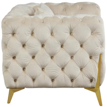 Load image into Gallery viewer, Kingdom Cream Velvet Chair
