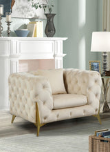 Load image into Gallery viewer, Kingdom Cream Velvet Chair
