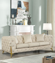 Load image into Gallery viewer, Kingdom Cream Velvet Sofa
