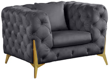 Load image into Gallery viewer, Kingdom Grey Velvet Chair image
