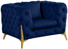 Load image into Gallery viewer, Kingdom Navy Velvet Chair image
