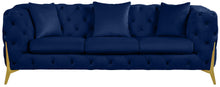 Load image into Gallery viewer, Kingdom Navy Velvet Sofa
