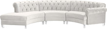 Load image into Gallery viewer, Anabella Cream Velvet 3pc. Sectional image
