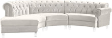 Load image into Gallery viewer, Anabella Cream Velvet 3pc. Sectional
