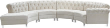 Load image into Gallery viewer, Anabella Cream Velvet 4pc. Sectional image
