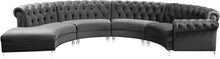 Load image into Gallery viewer, Anabella Grey Velvet 4pc. Sectional image
