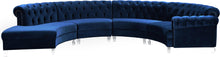Load image into Gallery viewer, Anabella Navy Velvet 4pc. Sectional image
