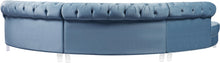 Load image into Gallery viewer, Anabella Sky Blue Velvet 3pc. Sectional
