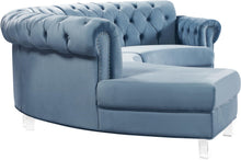 Load image into Gallery viewer, Anabella Sky Blue Velvet 3pc. Sectional
