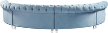 Load image into Gallery viewer, Anabella Sky Blue Velvet 4pc. Sectional
