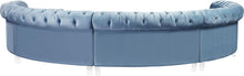 Load image into Gallery viewer, Anabella Sky Blue Velvet 5pc. Sectional
