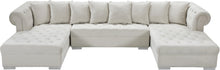 Load image into Gallery viewer, Presley Cream Velvet 3pc. Sectional
