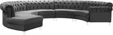 Load image into Gallery viewer, Anabella Grey Velvet 5pc. Sectional
