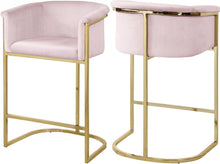 Load image into Gallery viewer, Donatella Pink Velvet Stool image
