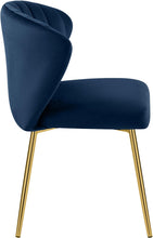 Load image into Gallery viewer, Finley Navy Velvet Dining Chair
