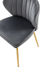 Load image into Gallery viewer, Finley Grey Velvet Dining Chair

