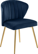 Load image into Gallery viewer, Finley Navy Velvet Dining Chair
