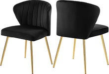 Load image into Gallery viewer, Finley Black Velvet Dining Chair image
