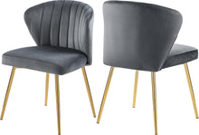 Load image into Gallery viewer, Finley Grey Velvet Dining Chair image
