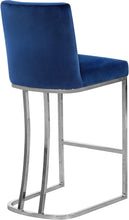 Load image into Gallery viewer, Heidi Navy Velvet Stool
