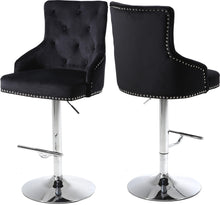 Load image into Gallery viewer, Claude Black Velvet Adjustable Stool image
