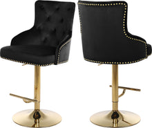 Load image into Gallery viewer, Claude Black Velvet Adjustable Stool
