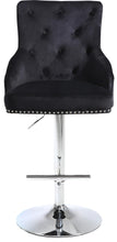 Load image into Gallery viewer, Claude Black Velvet Adjustable Stool
