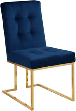 Load image into Gallery viewer, Pierre Navy Velvet Dining Chair
