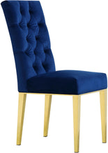 Load image into Gallery viewer, Capri Navy Velvet Dining Chair
