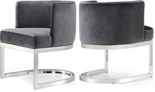 Load image into Gallery viewer, Gianna Grey Velvet Dining Chair
